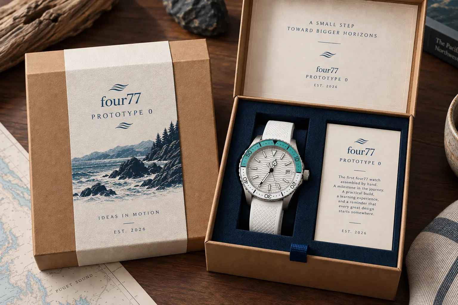 four77 Sea Level watch and finished presentation box